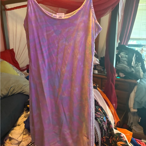 adidas tie dye dress very cute pink ,yellow,orange, blue green pastel color - Picture 2 of 4